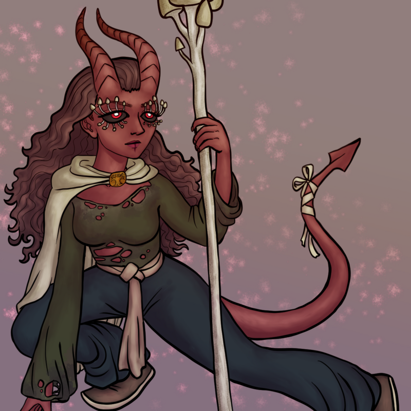 2025/12 Tiefling spore druid character design