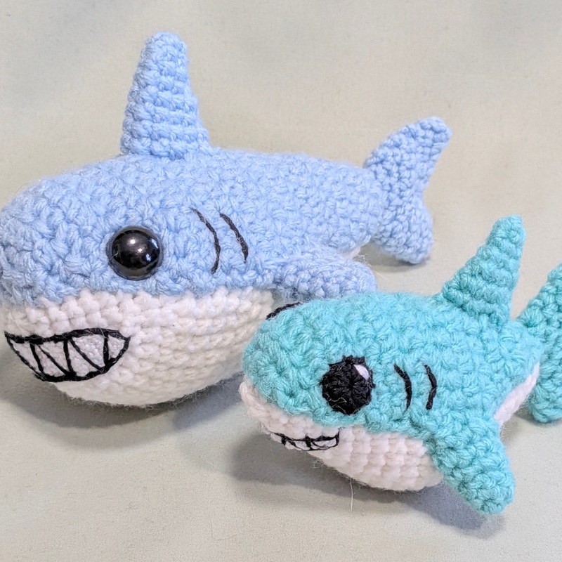 2026/02 Two different sized cute sharks