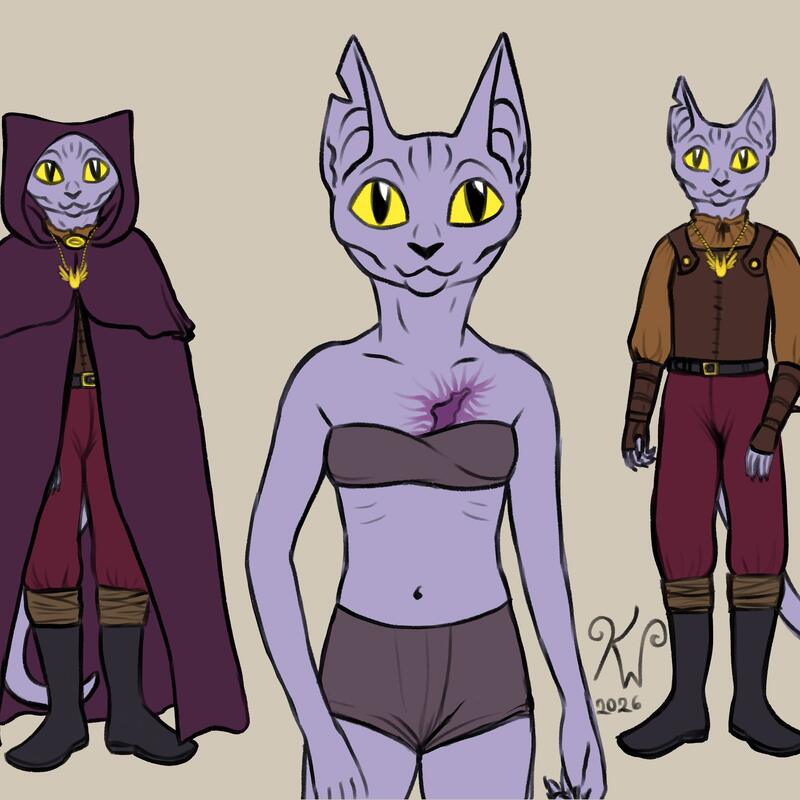 2026/02 Tabaxi grave cleric character design